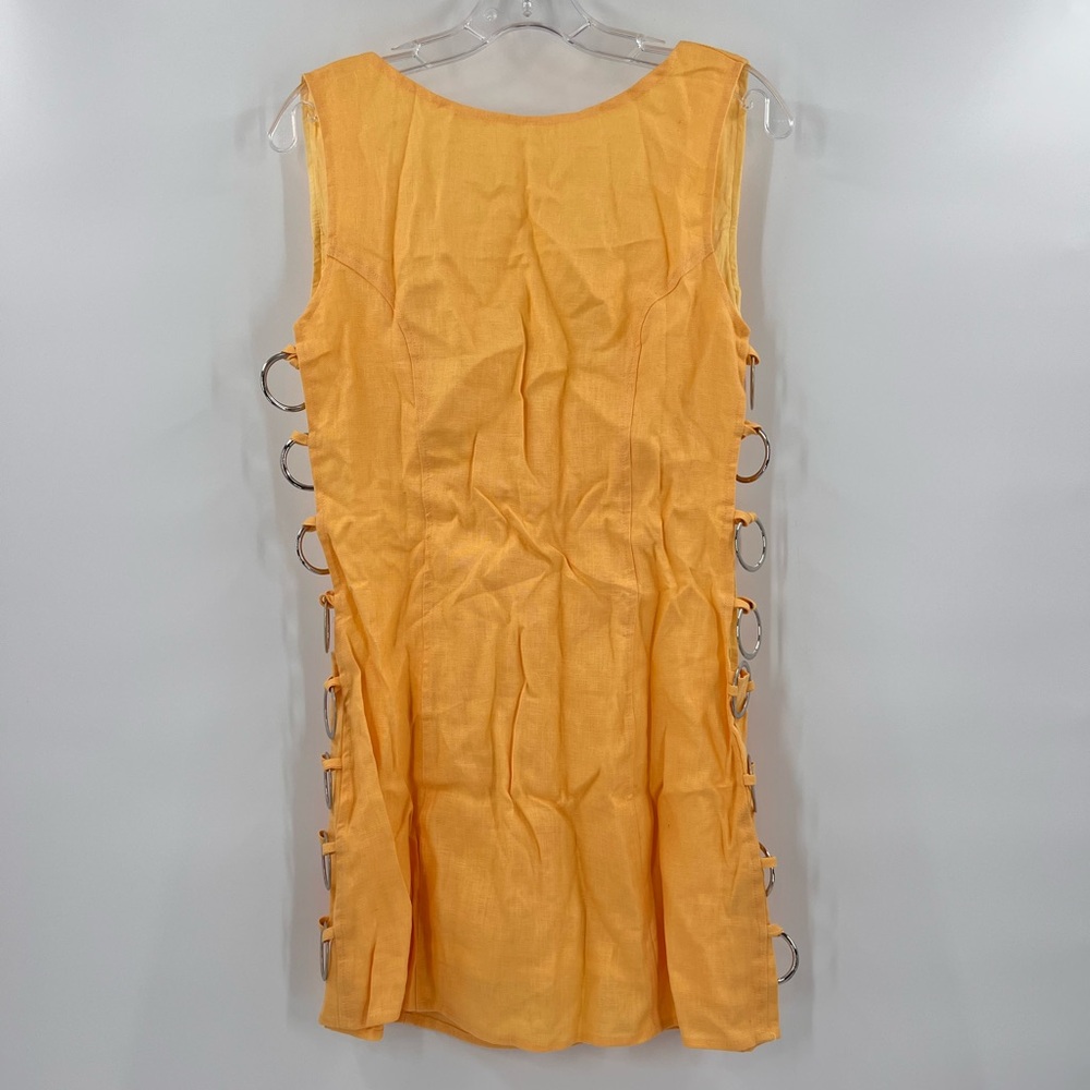 Yellow Mini Dress with Side Ring Detailing - Picture 2 of 10